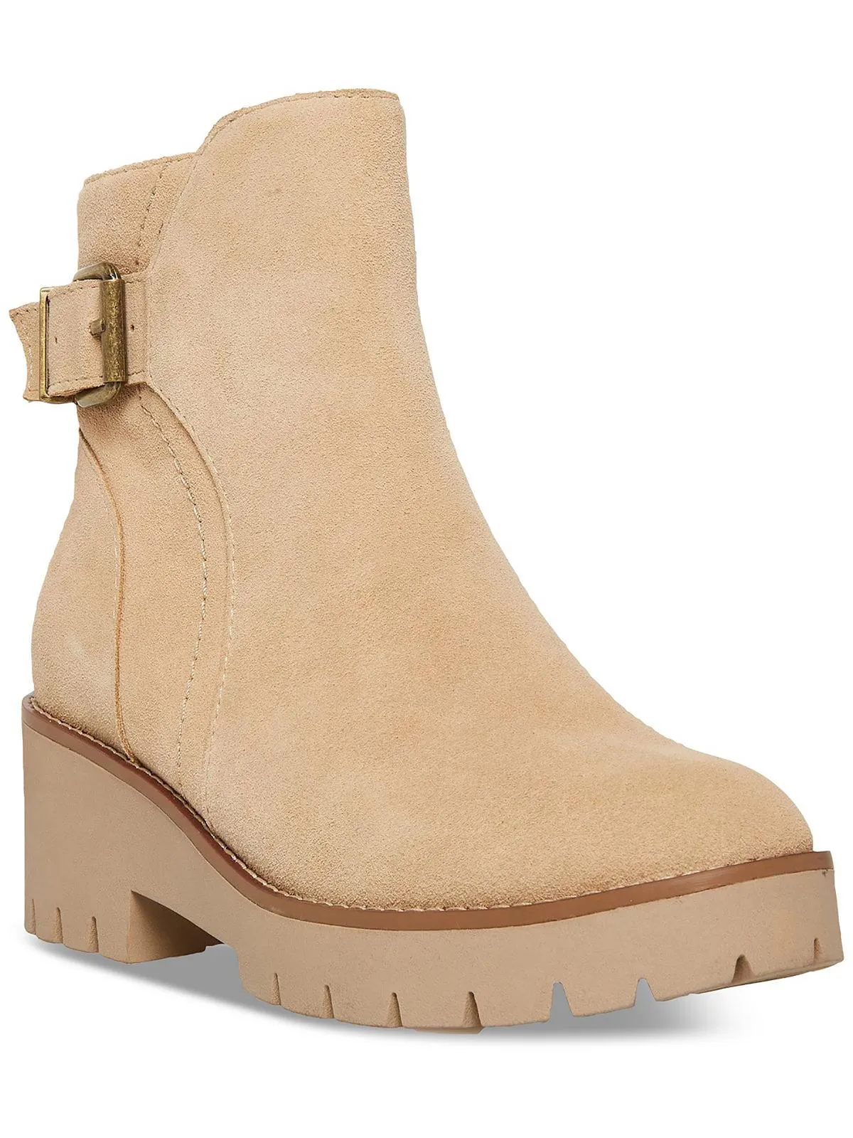 Desiree  Womens Zipper Suede Booties