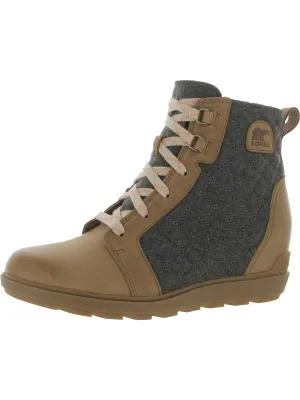 Evie II NW Womens Quilted Lace-Up Ankle Boots