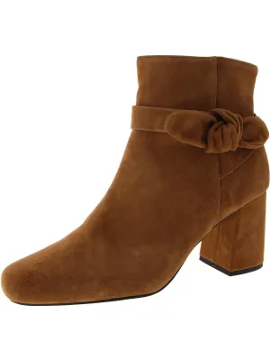 Felicity Womens Suede Bow Booties
