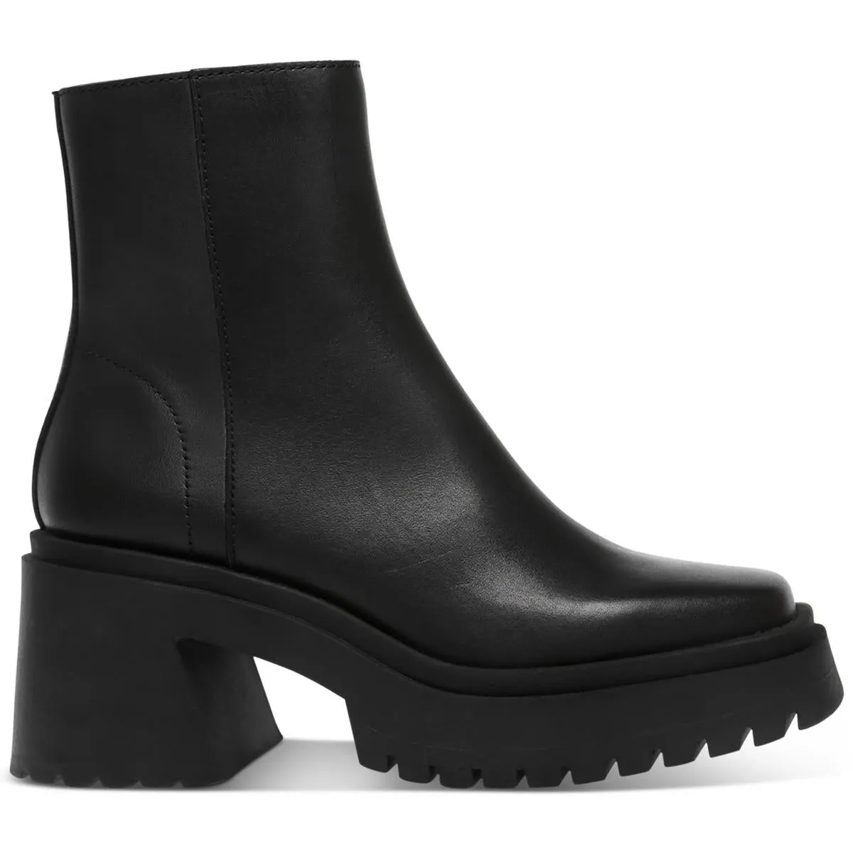 Fella Womens Leather Lug Sole Ankle Boots