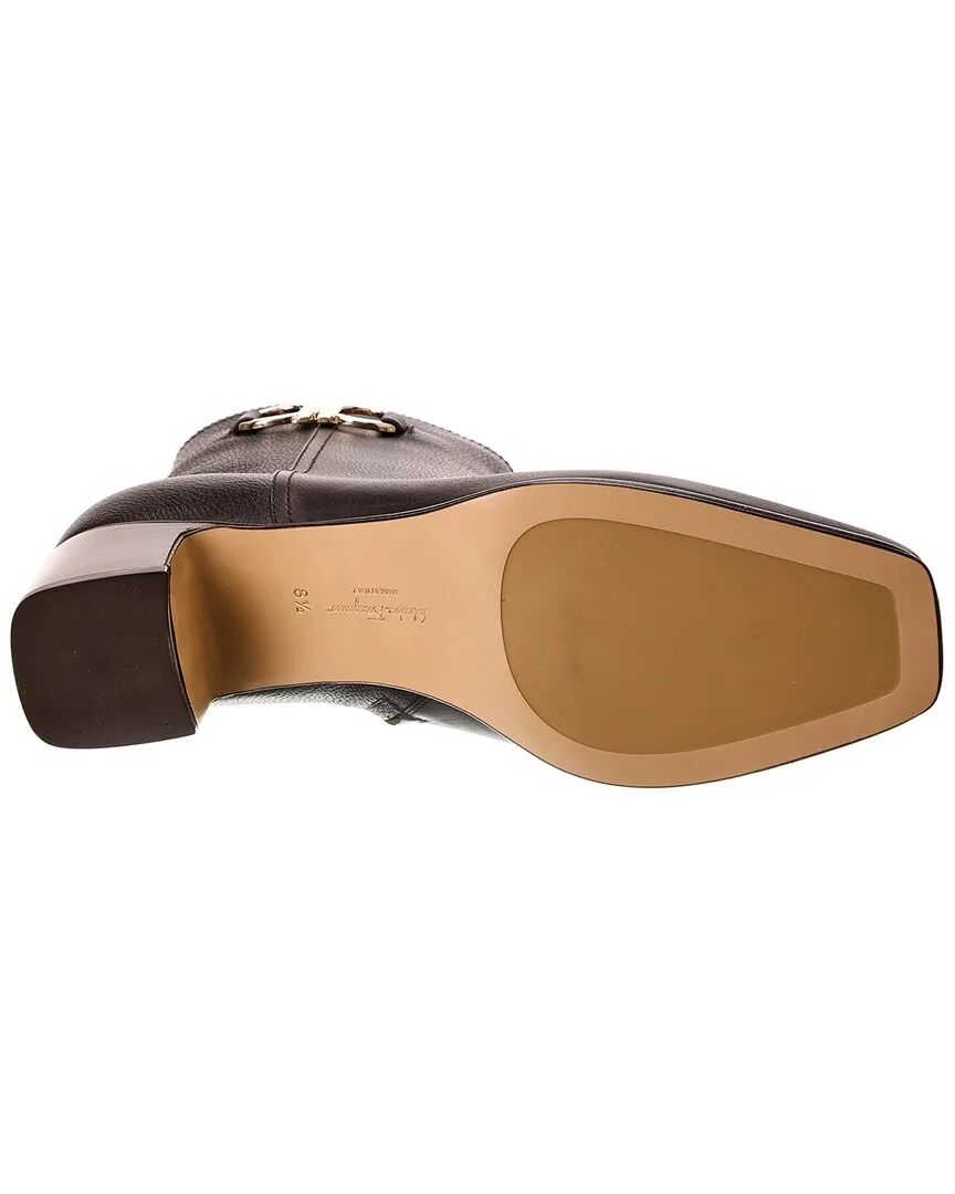 Ferragamo Cassaro Leather Bootie