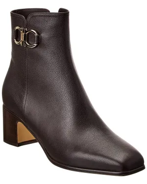 Ferragamo Cassaro Leather Bootie