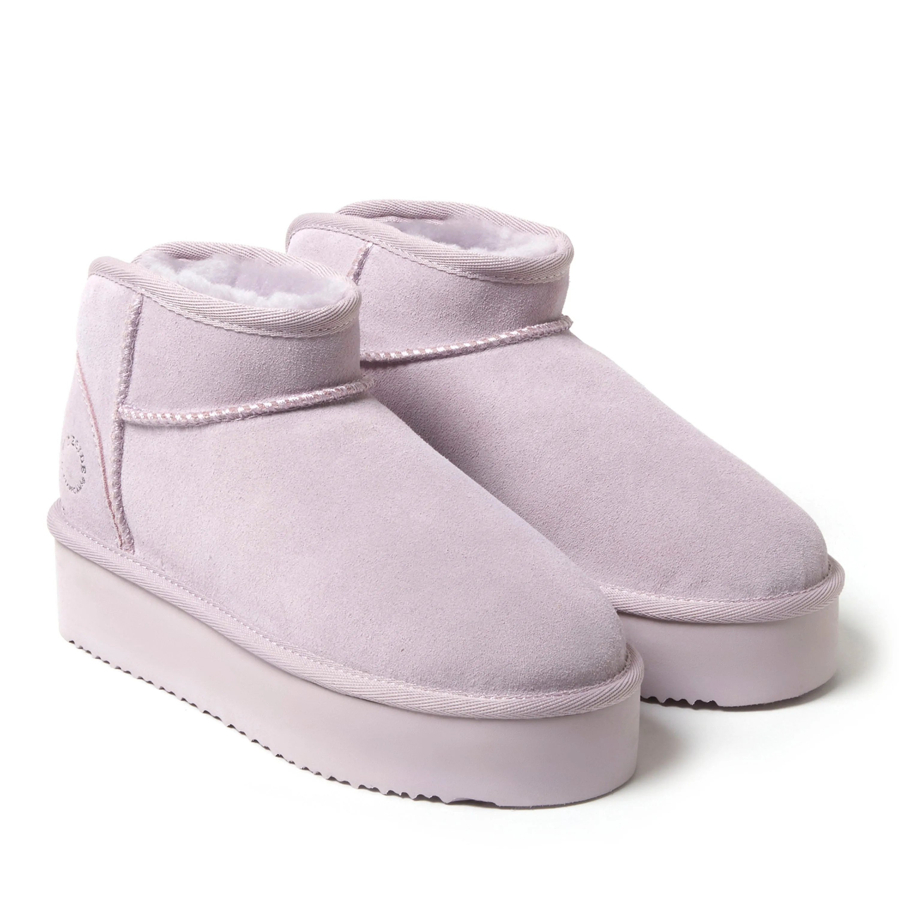 Fireside by Dearfoams Women's Kingston Genuine Shearling Platform Bootie