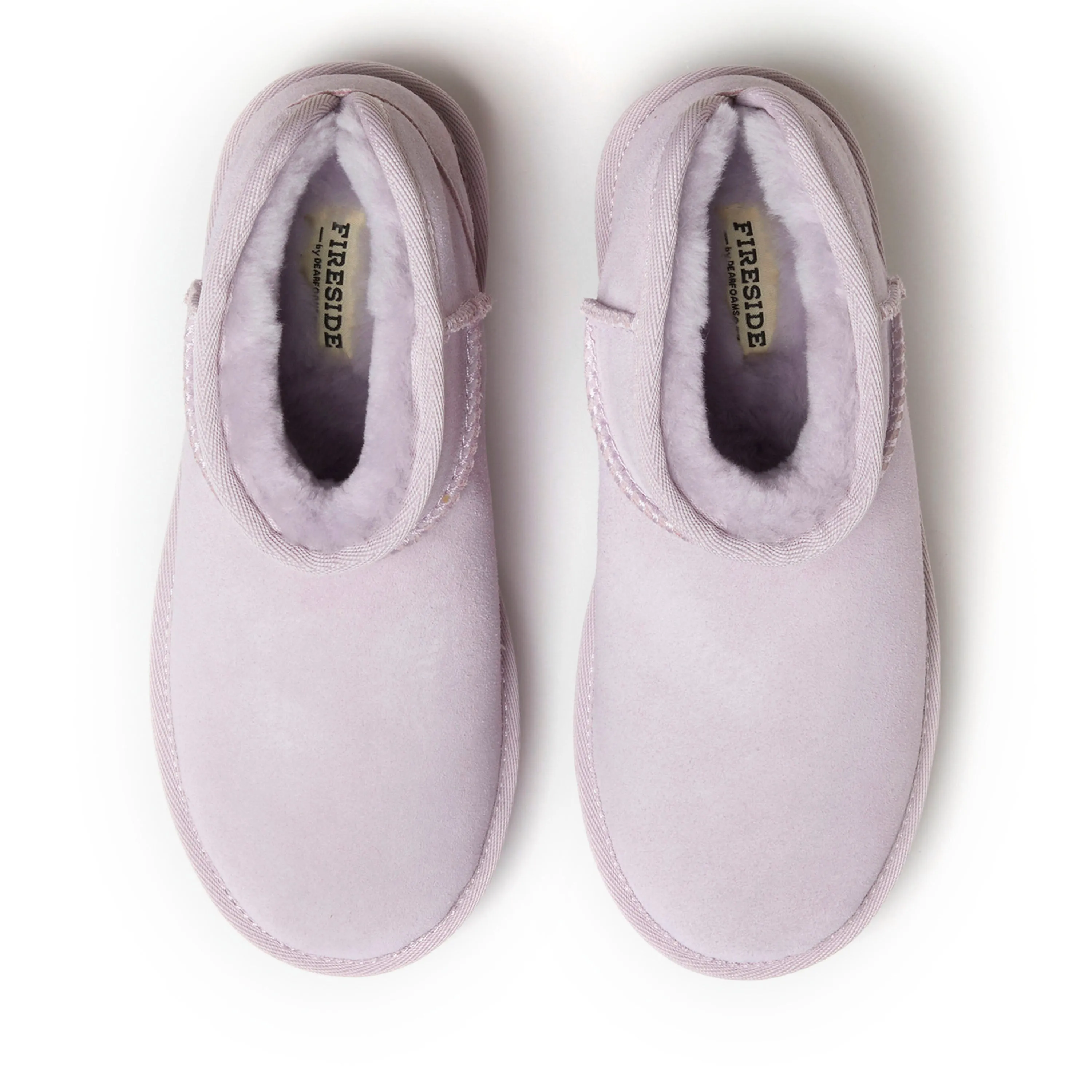 Fireside by Dearfoams Women's Kingston Genuine Shearling Platform Bootie