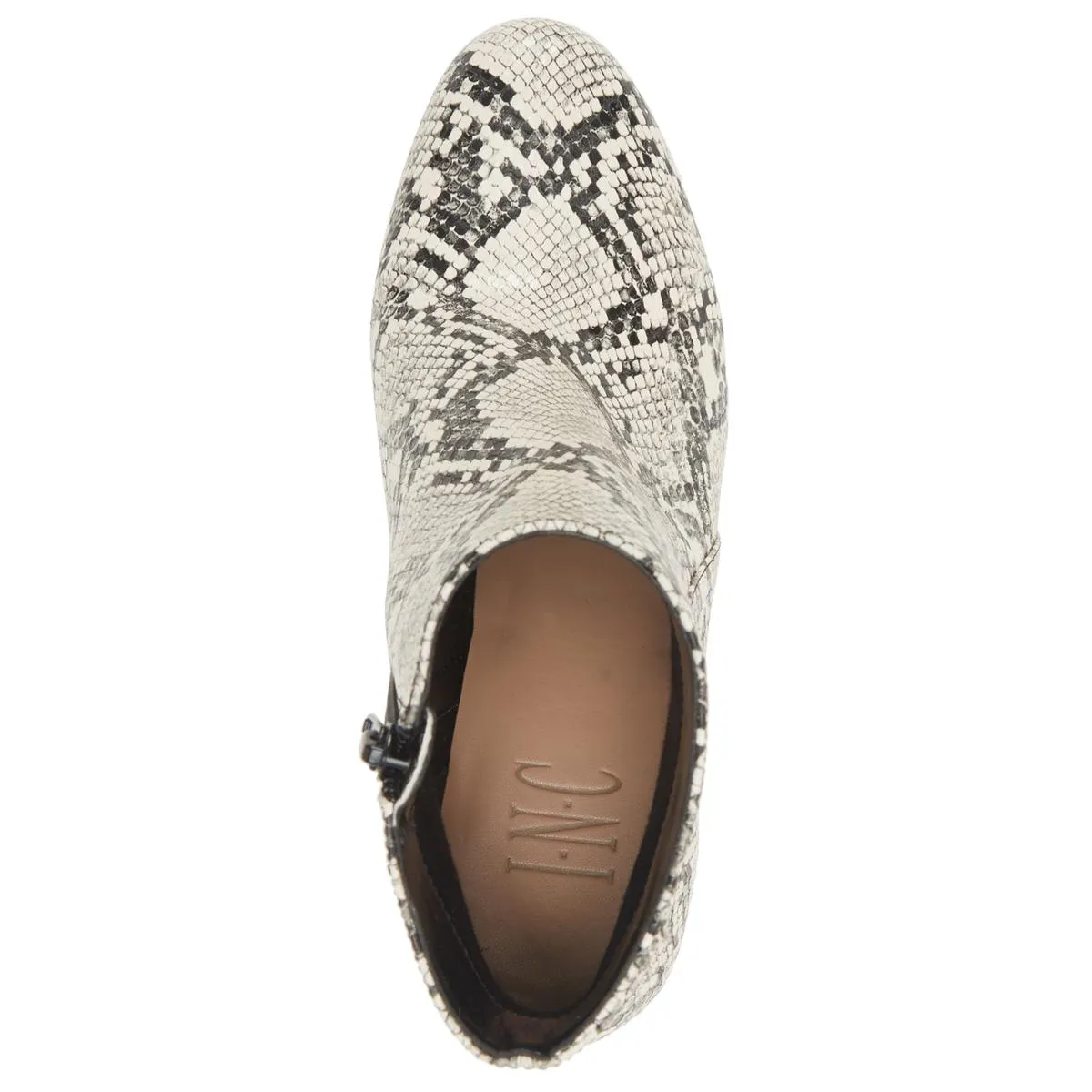 Floriannp Womens Snake print Block Heel Booties