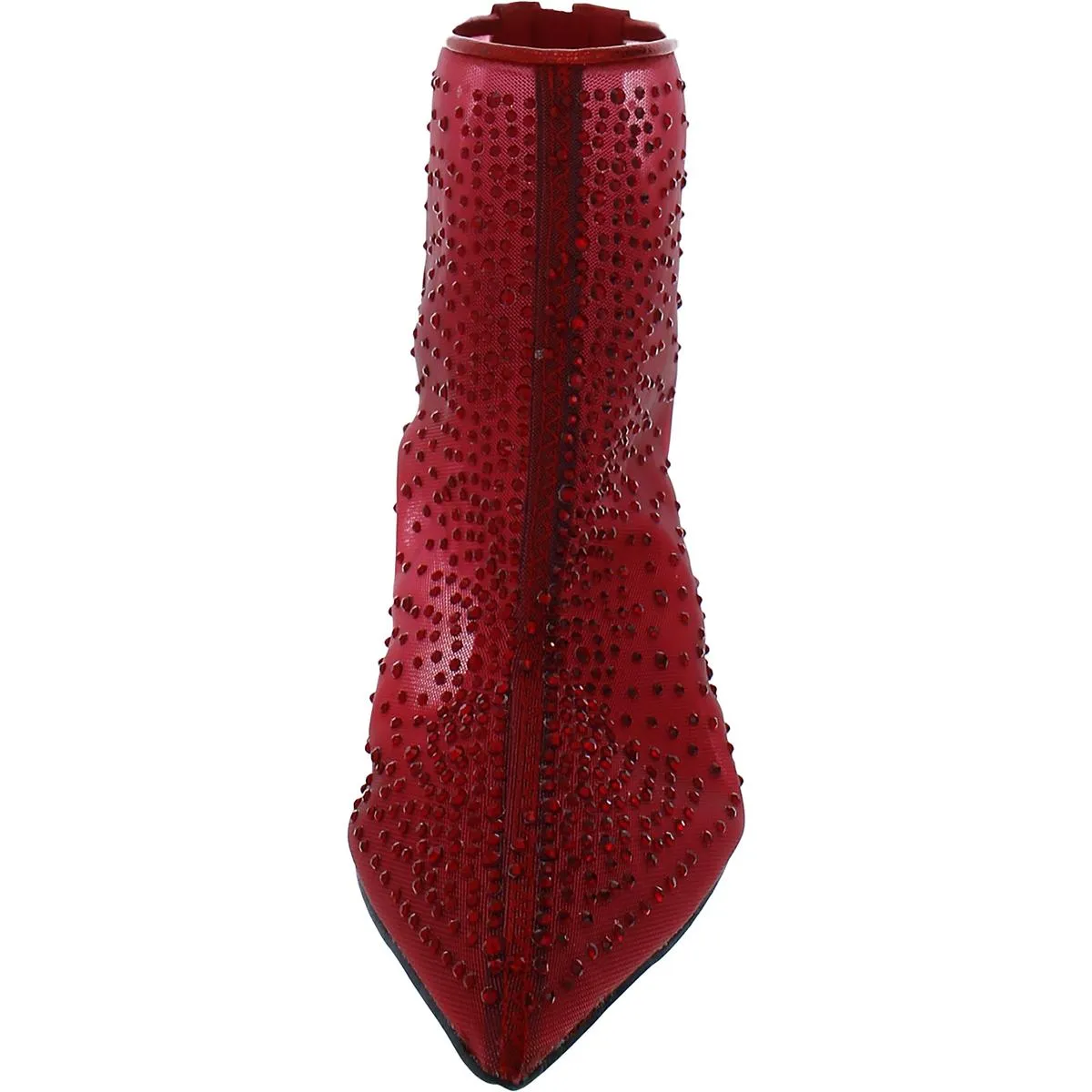 For Now Womens Faux Leather Rhinestone Booties