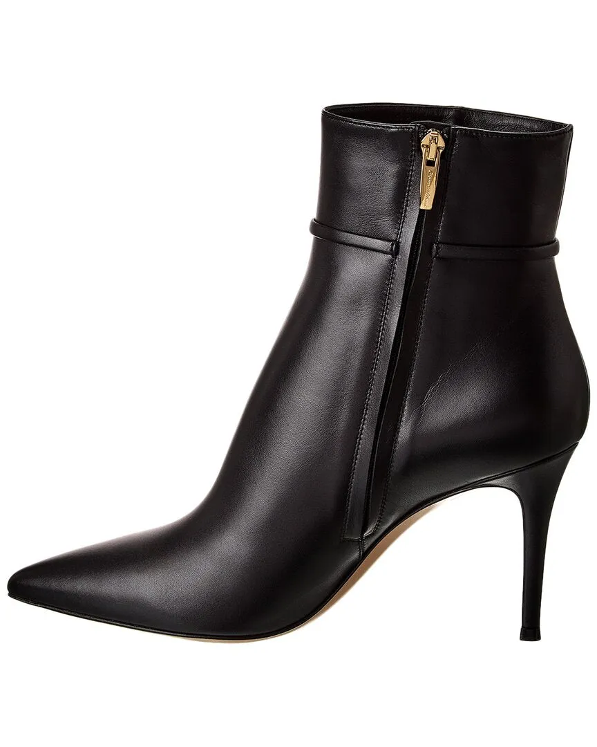 Gianvito Rossi Carrey 85 Leather Bootie