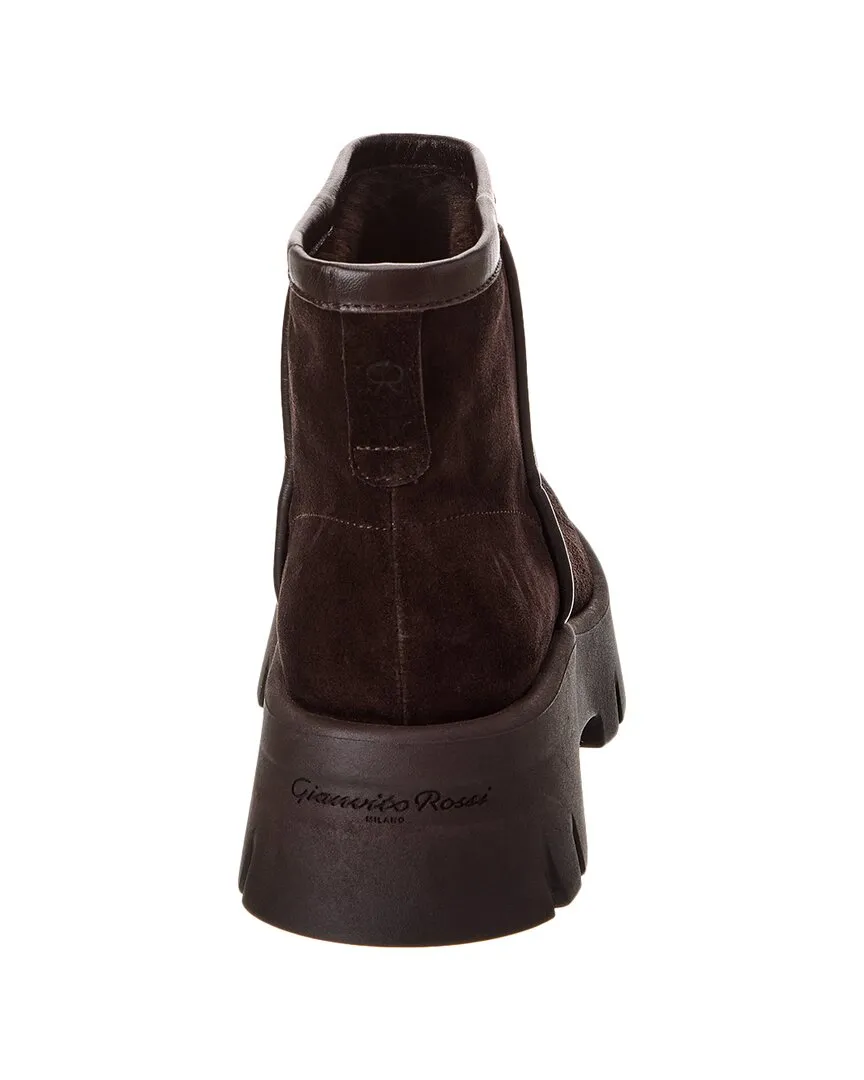 Gianvito Rossi Suede Platform Bootie