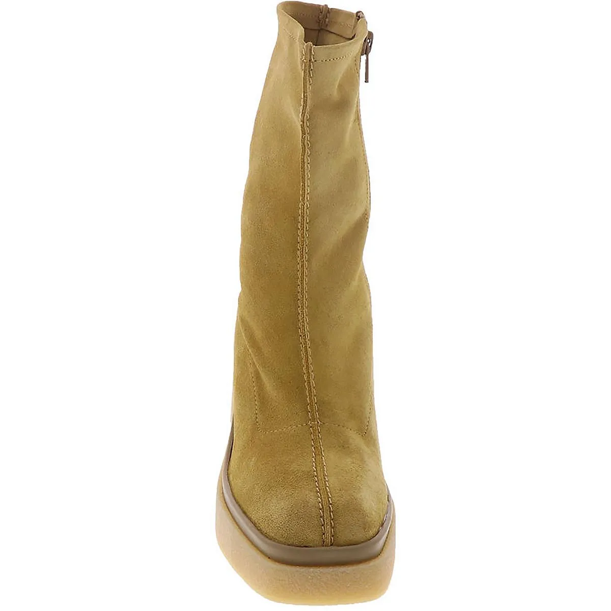 Gigi Womens Suede Block Heel Ankle Boots
