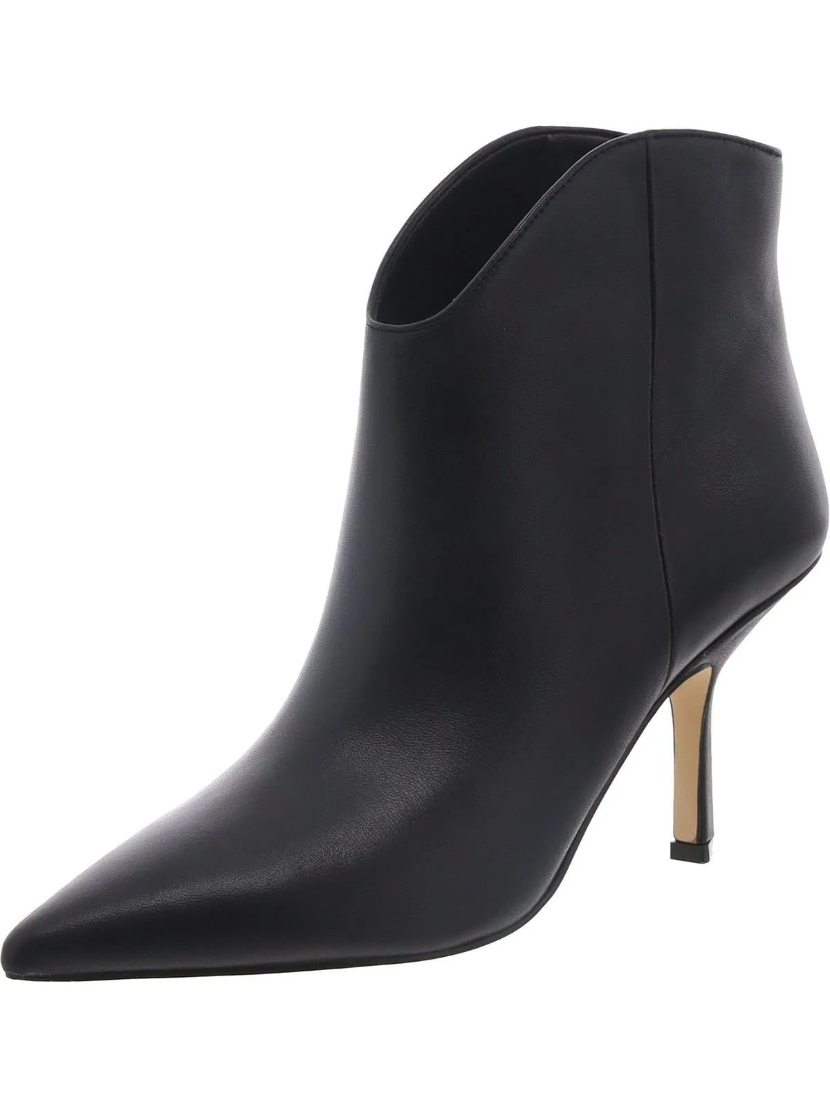 Haylian Womens Pointed Toe Leather Ankle Boots