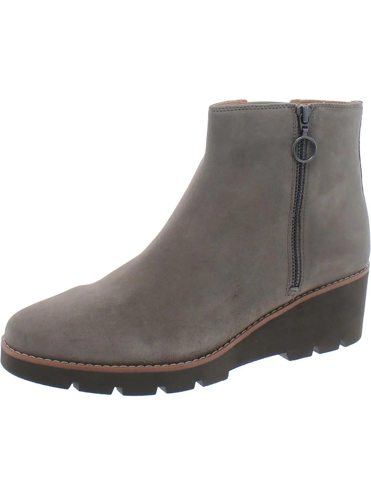 Hazal Womens Suede Wedge Booties
