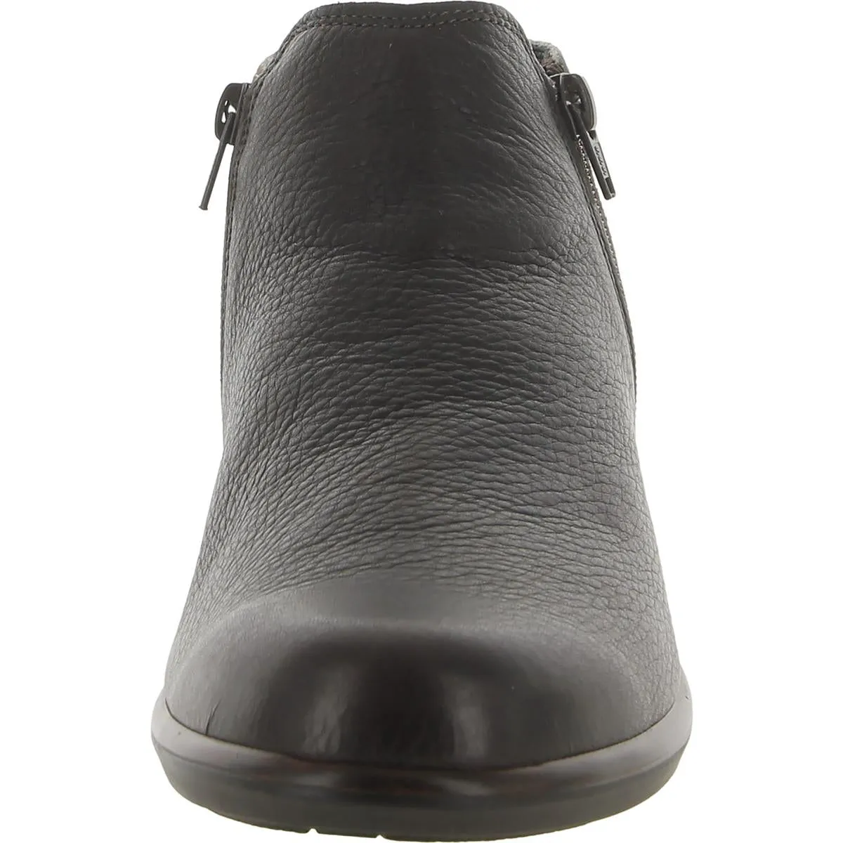 Helm Womens Leather Block Heel Ankle Boots