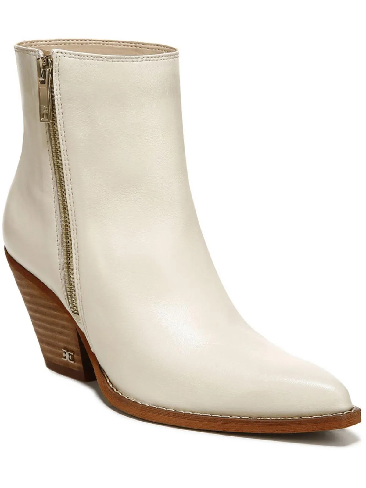 Jane Womens Block Heel Pointed Toe Ankle Boots