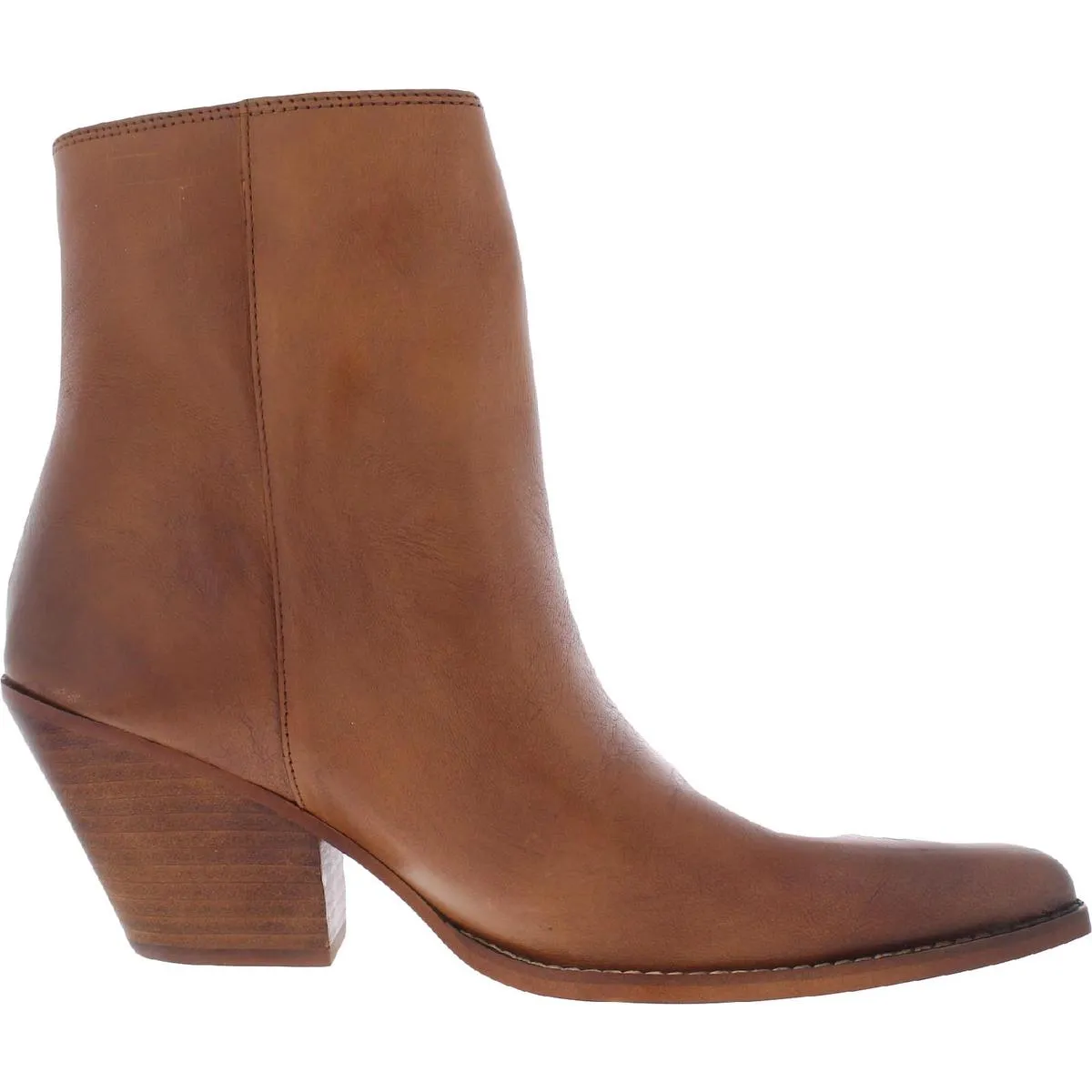 Jane Womens Block Heel Pointed Toe Ankle Boots