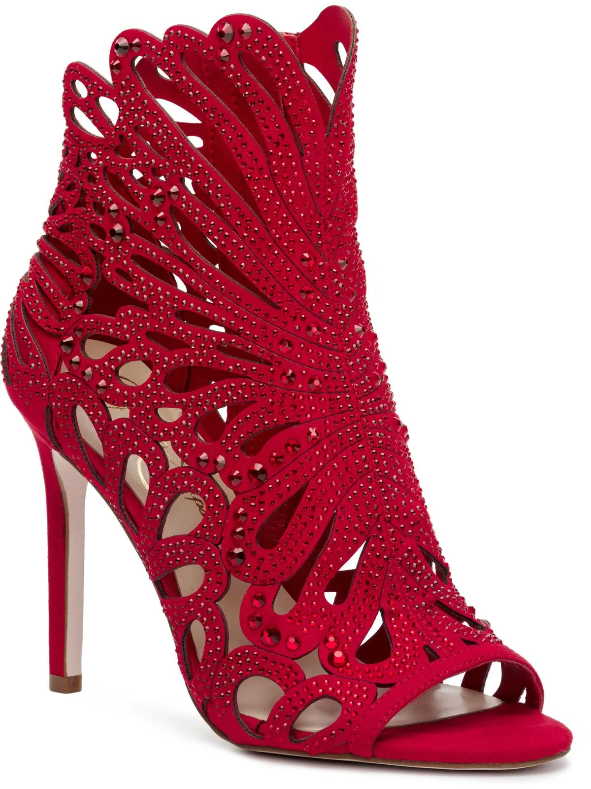 Jayley Womens Rhinestone Cut Out Booties
