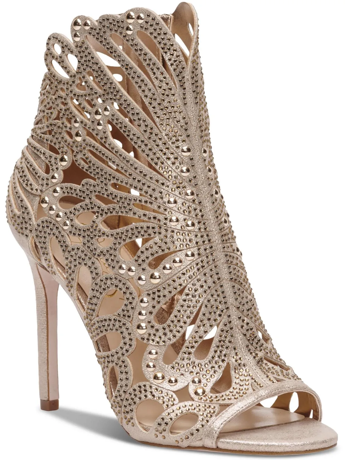 Jayley Womens Rhinestone Cut Out Booties
