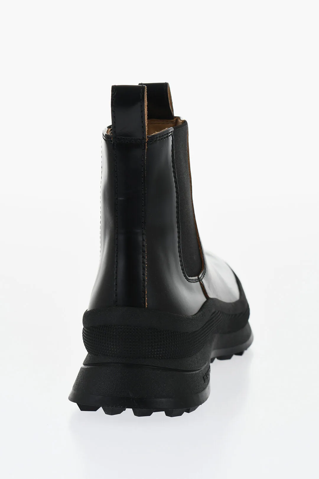 Jil Sander Leather Chelsea Booties With Vibram Sole