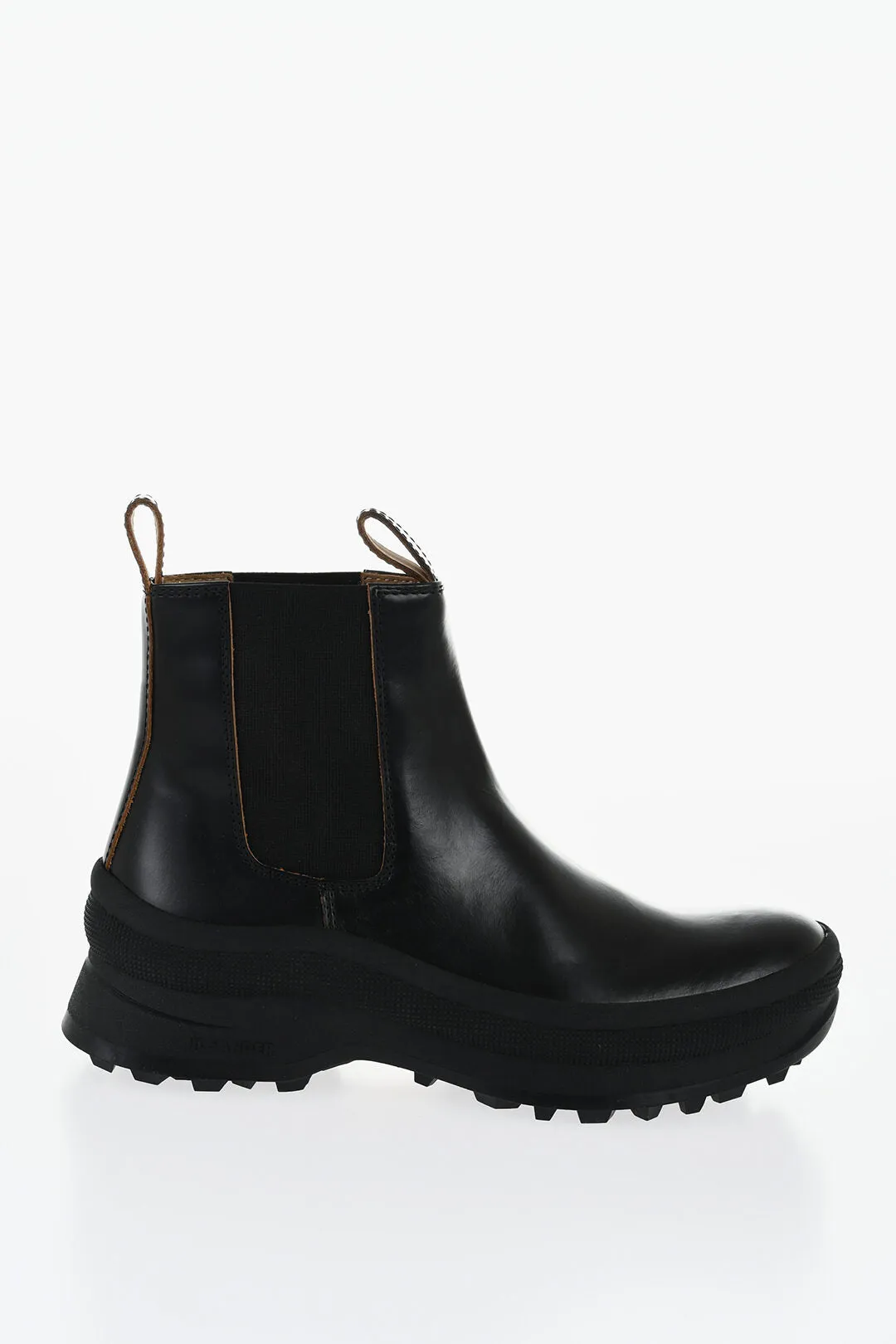 Jil Sander Leather Chelsea Booties With Vibram Sole