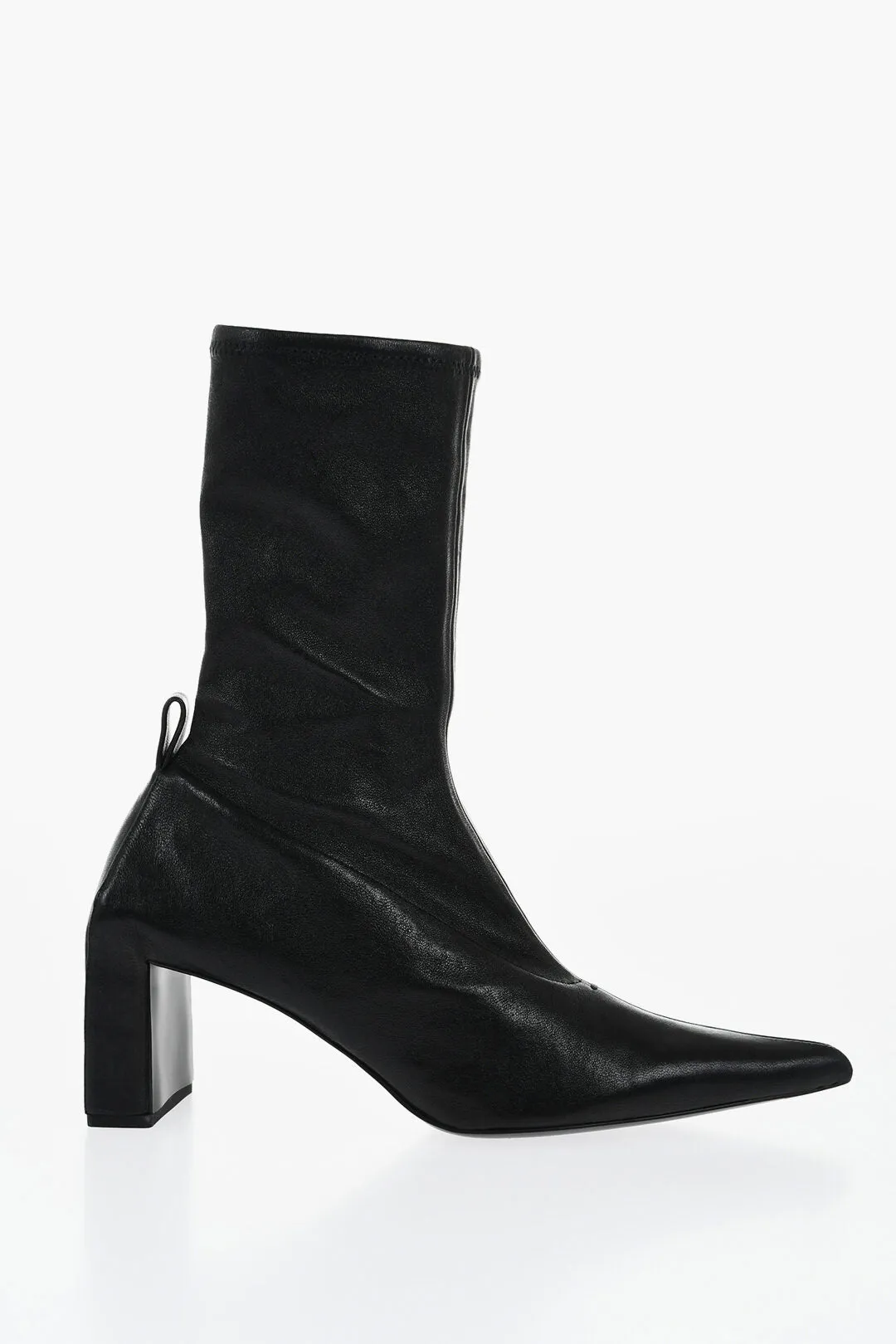 Jil Sander Pointed Leather Booties Heel 7 Cm
