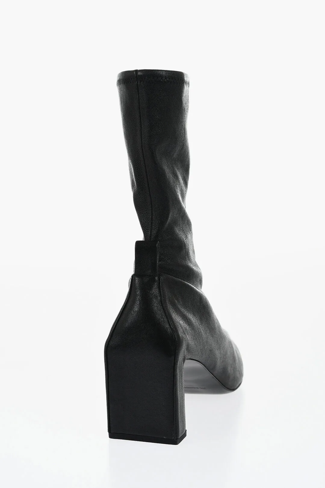 Jil Sander Pointed Leather Booties Heel 7 Cm