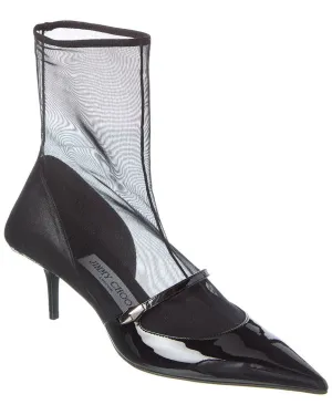 Jimmy Choo Carolyn AB 60 Mesh & Leather Bootie