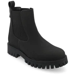 Journee Collection Medium and Wide Width Womens Alara Chelsea Pull On Bootie