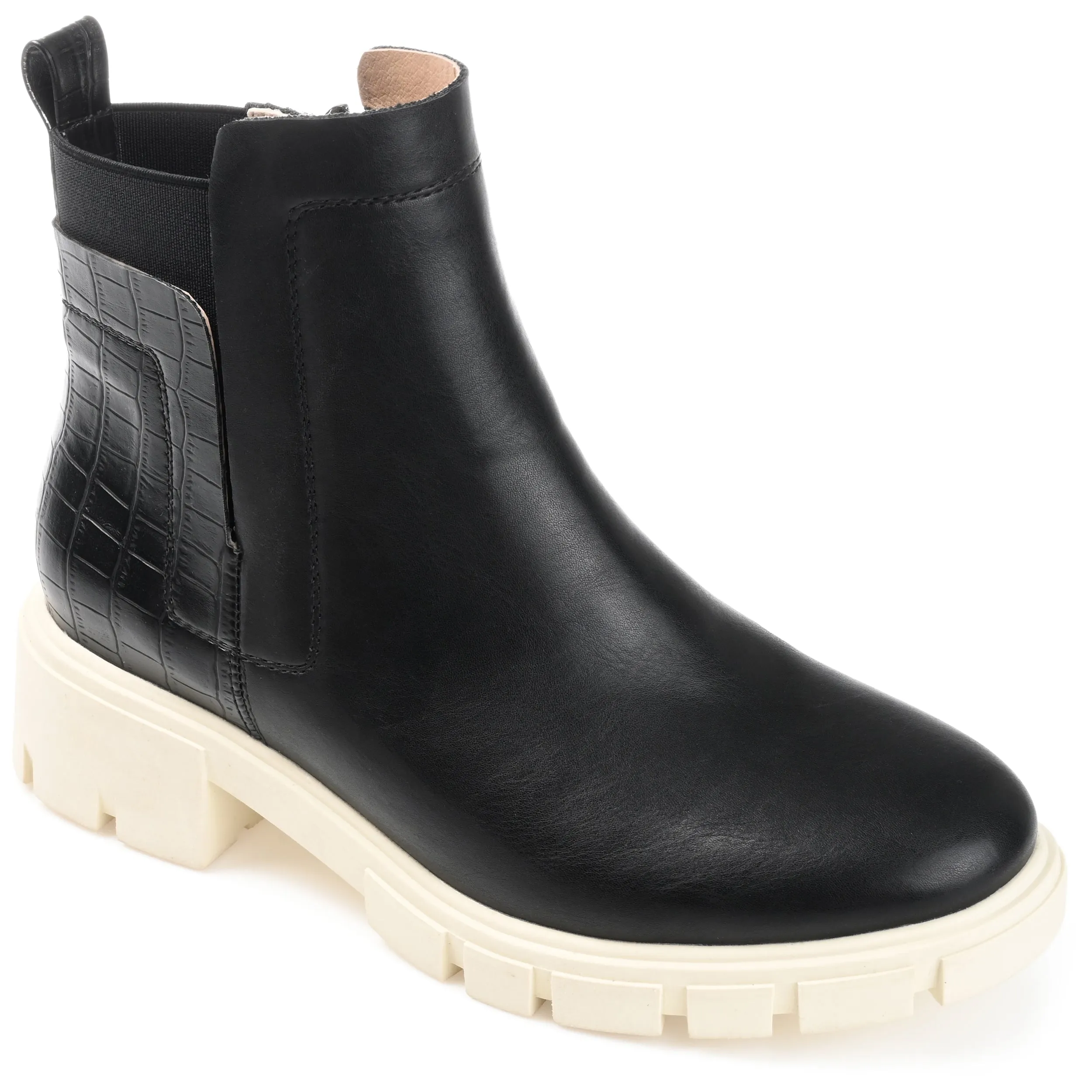 Journee Collection Womens Jeeva Inside Zip Block Heel Booties