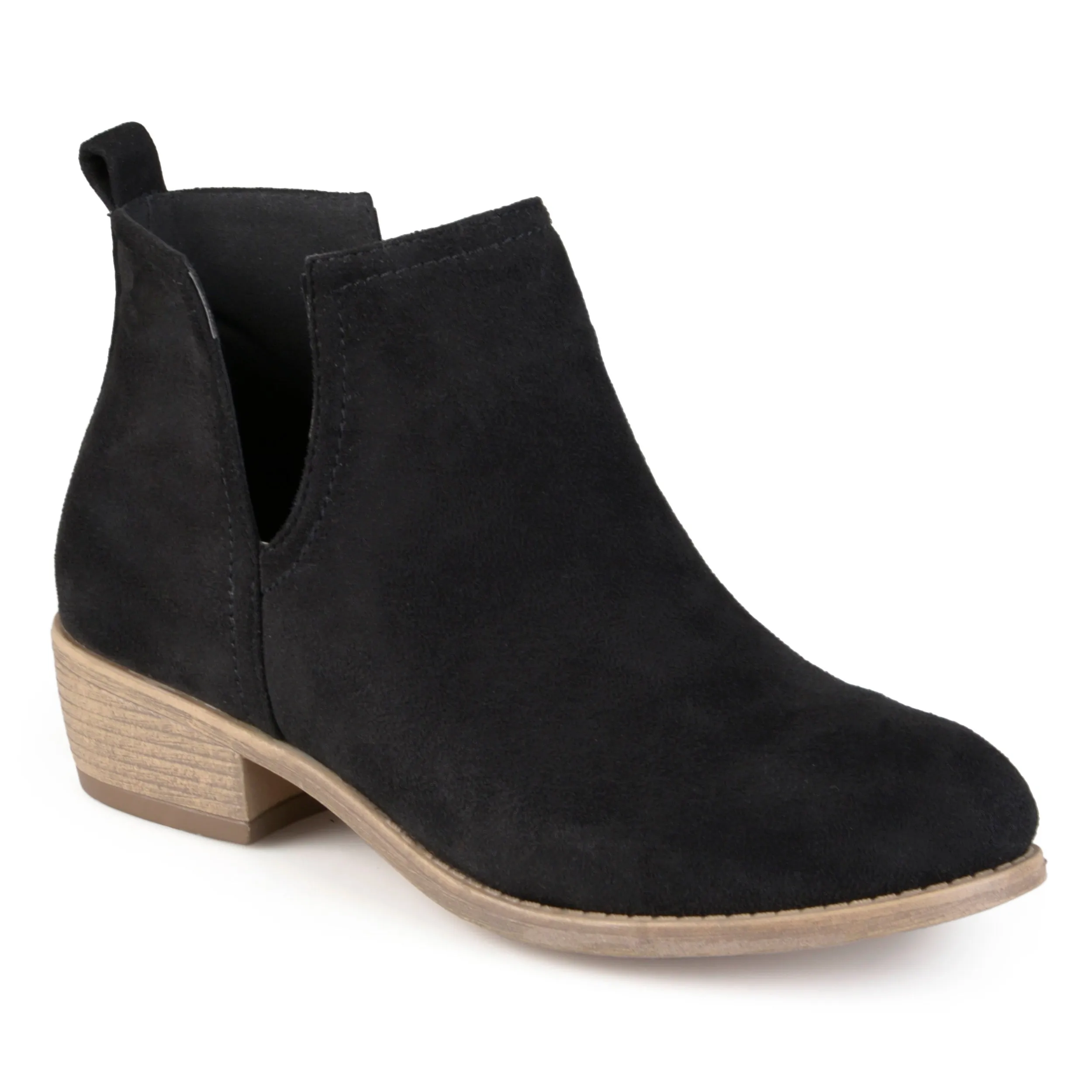 Journee Womens Rimi Pull On Stacked Heel Booties
