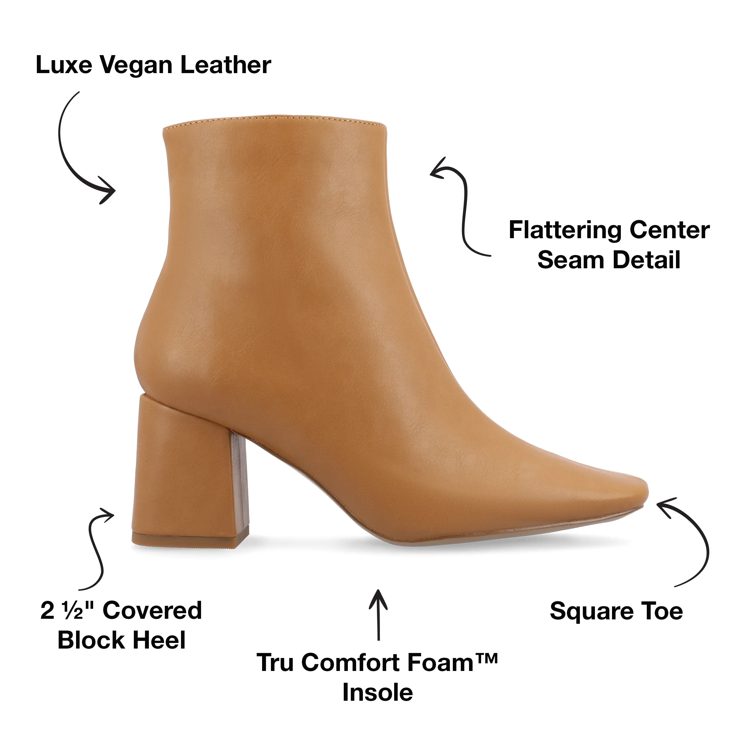 Journee Women's Tru Comfort Foam Wide Width Haylinn Booties