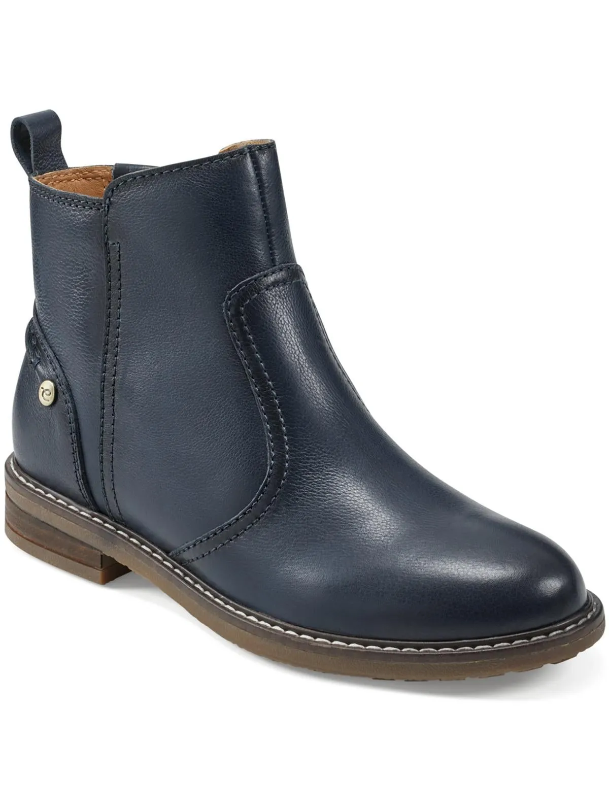 Juna Womens Leather Ankle Booties