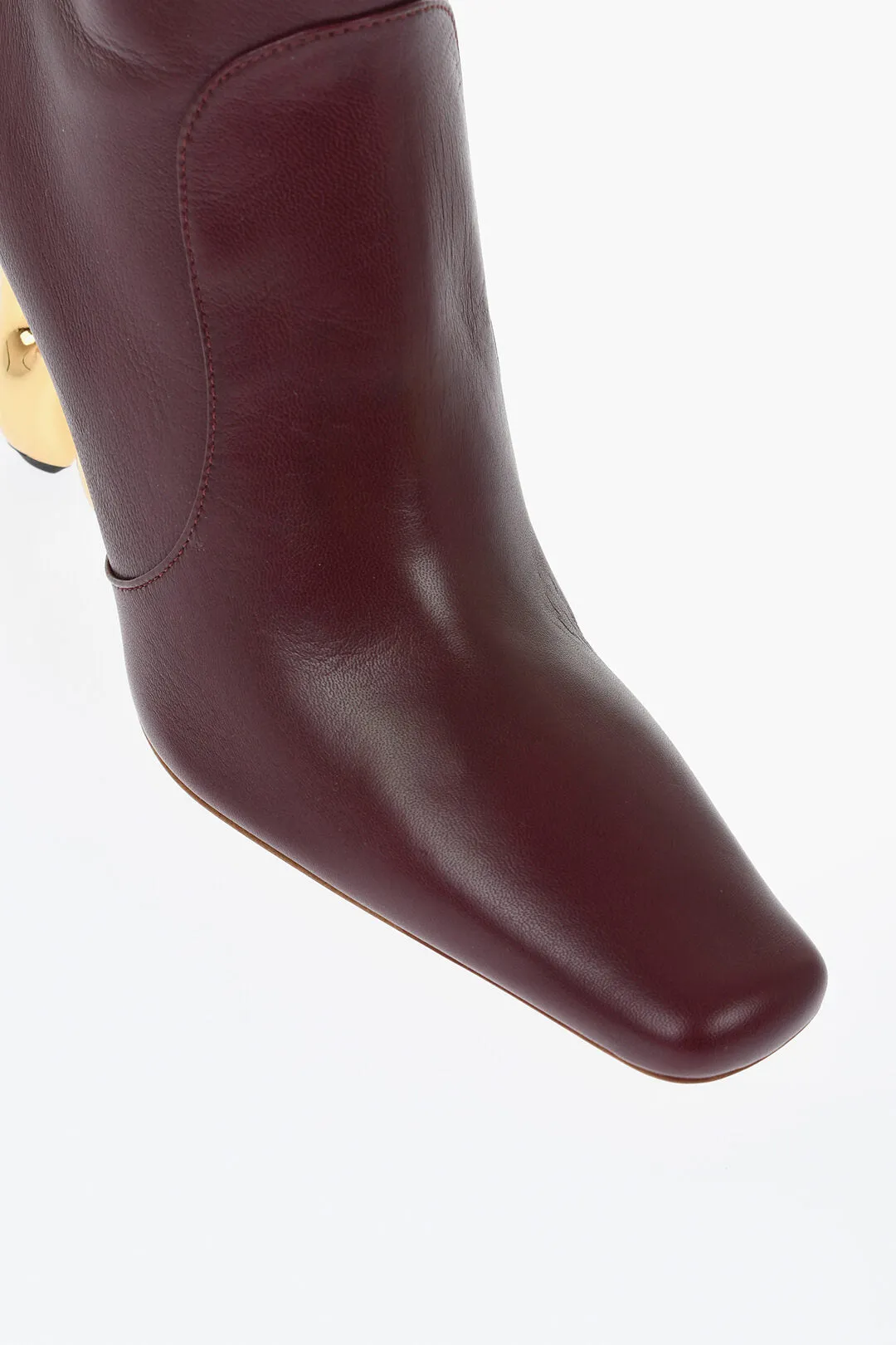 J.w.anderson Leather Letter Booties With Statement Heel 10 Cm