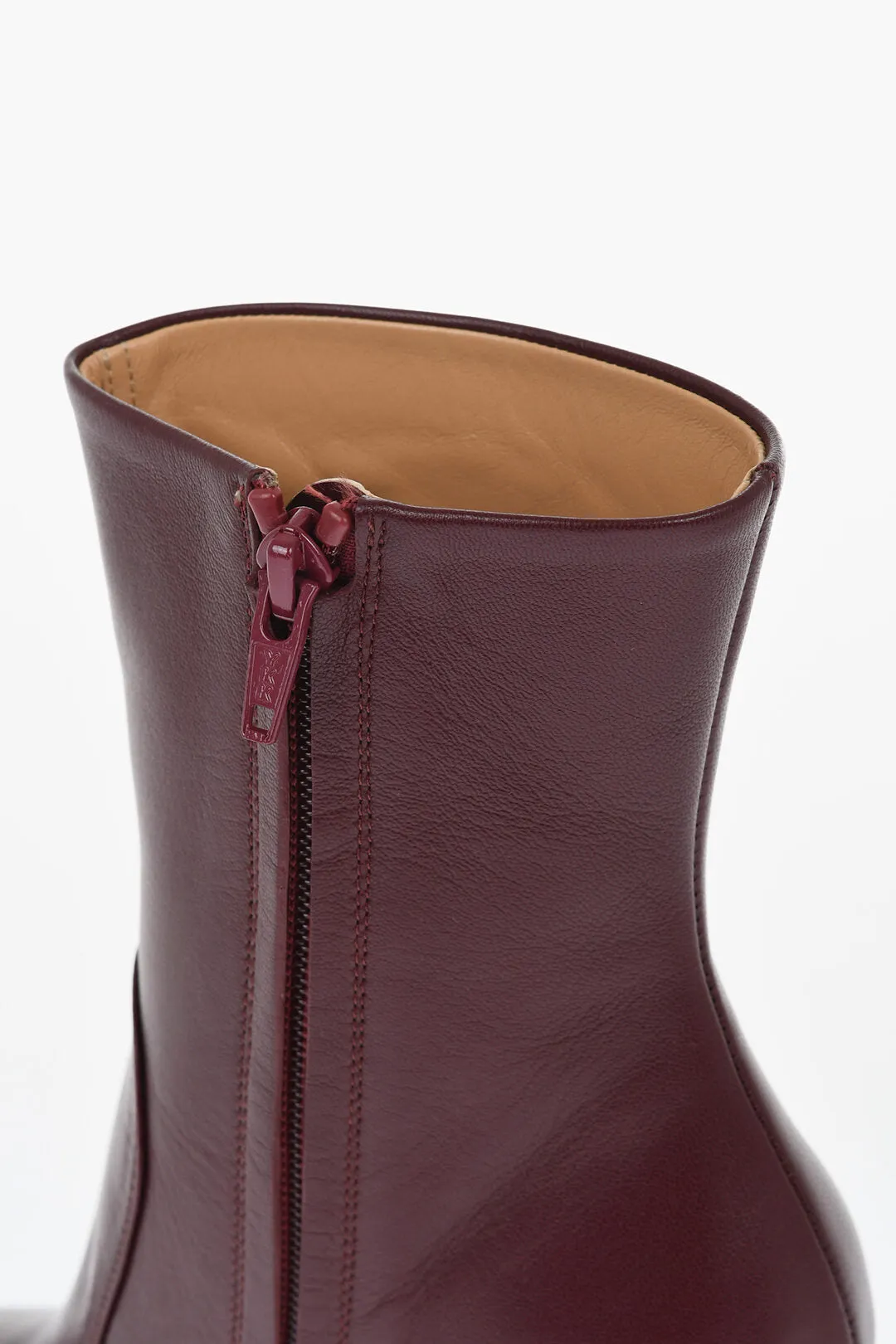 J.w.anderson Leather Letter Booties With Statement Heel 10 Cm