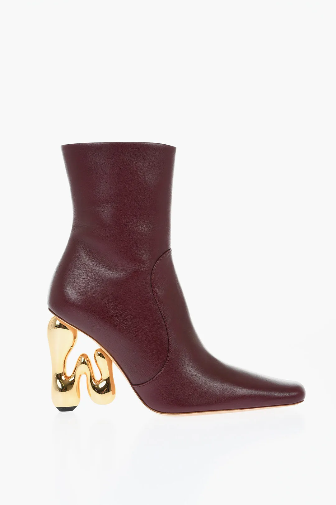 J.w.anderson Leather Letter Booties With Statement Heel 10 Cm