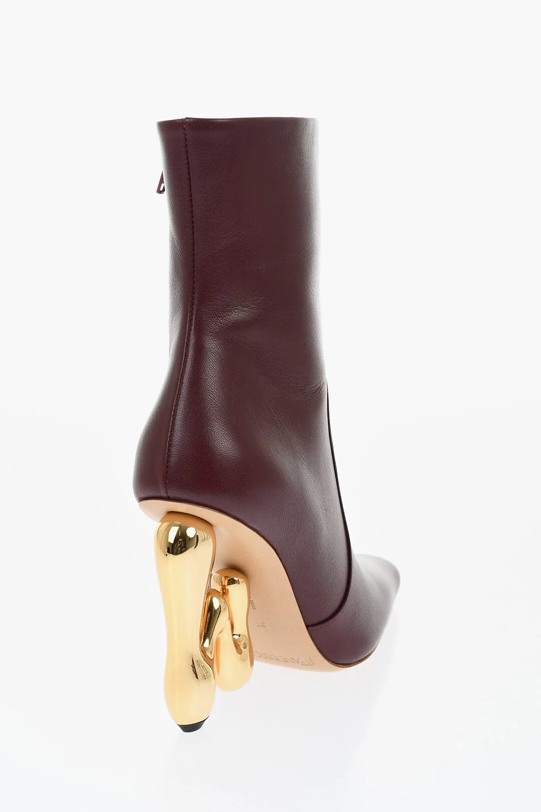 J.w.anderson Leather Letter Booties With Statement Heel 10 Cm