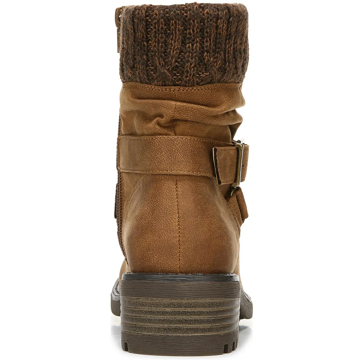 Katie Womens Zipper Block Heel Ankle Boots