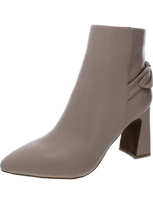Kendra  Womens Faux Leather Pointed Toe Booties