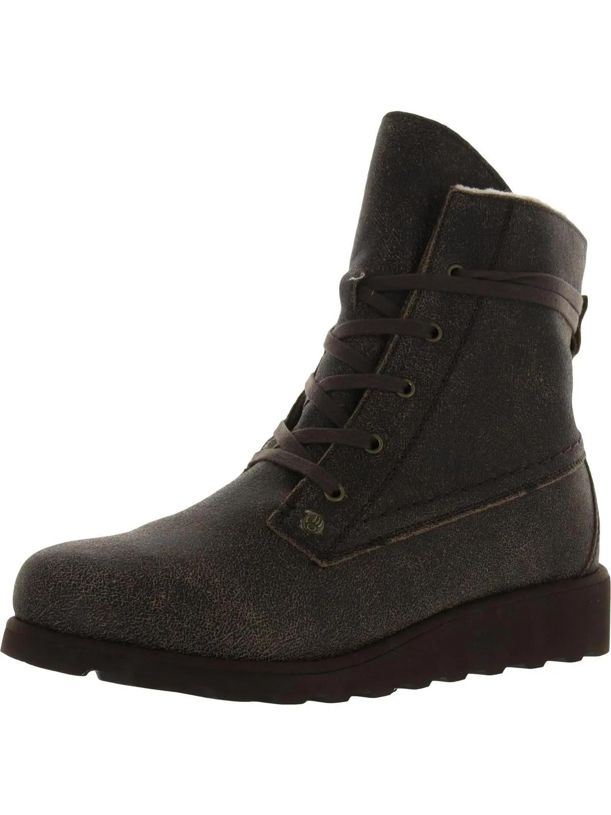 Krista Womens Padded Insole Wedge Ankle Boots