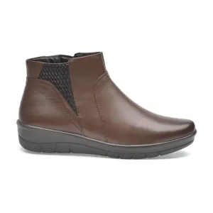 Lambskin Dora Boots In Barista Brown