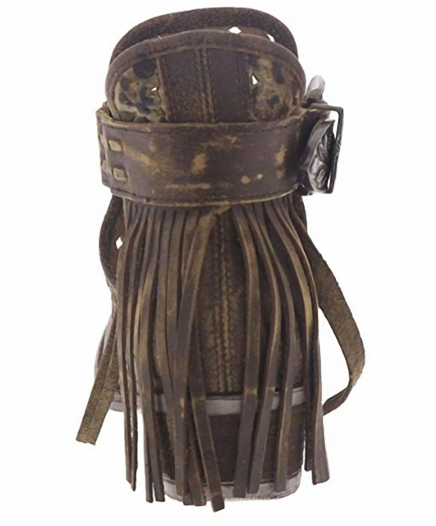 Ld Brown Fringes & Harnes Bootie Round Toe