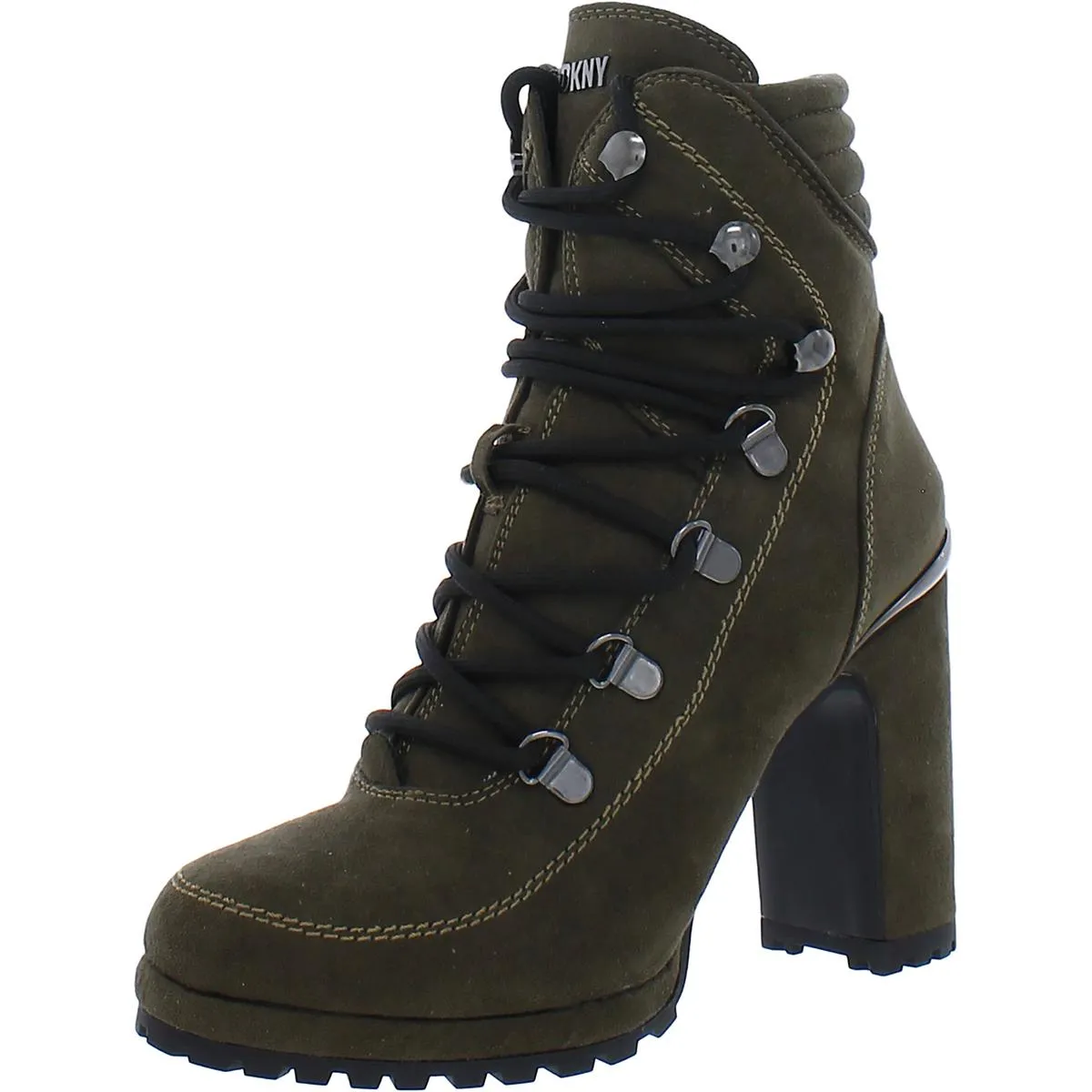 Lenni Womens Faux Leather Lug Sole Booties