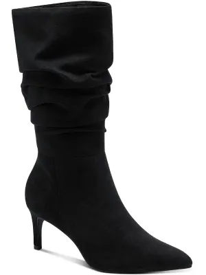 Lissa Womens Fax Suede Slouchy Booties
