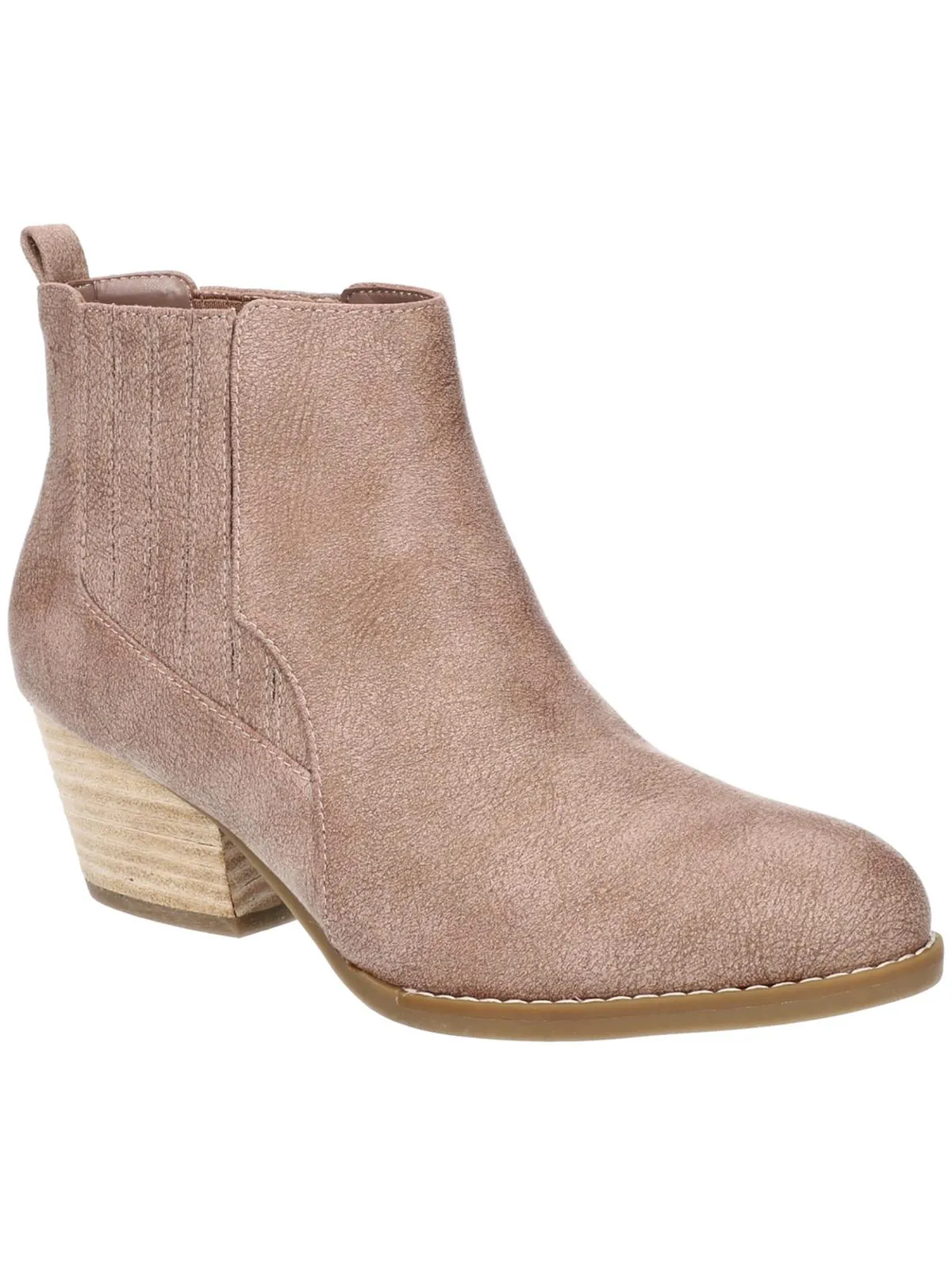 LOU Womens Leather Pull On Ankle Boots
