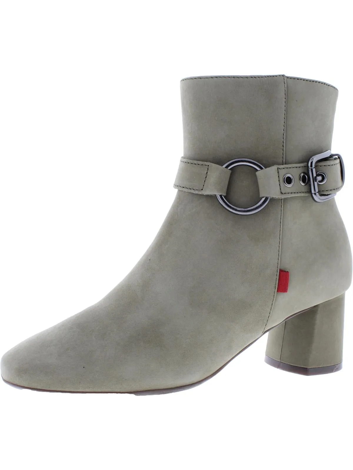 Madison Womens Leather Block Heel Ankle Boots
