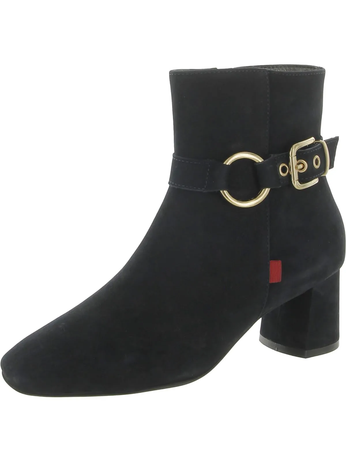 Madison Womens Leather Block Heel Ankle Boots