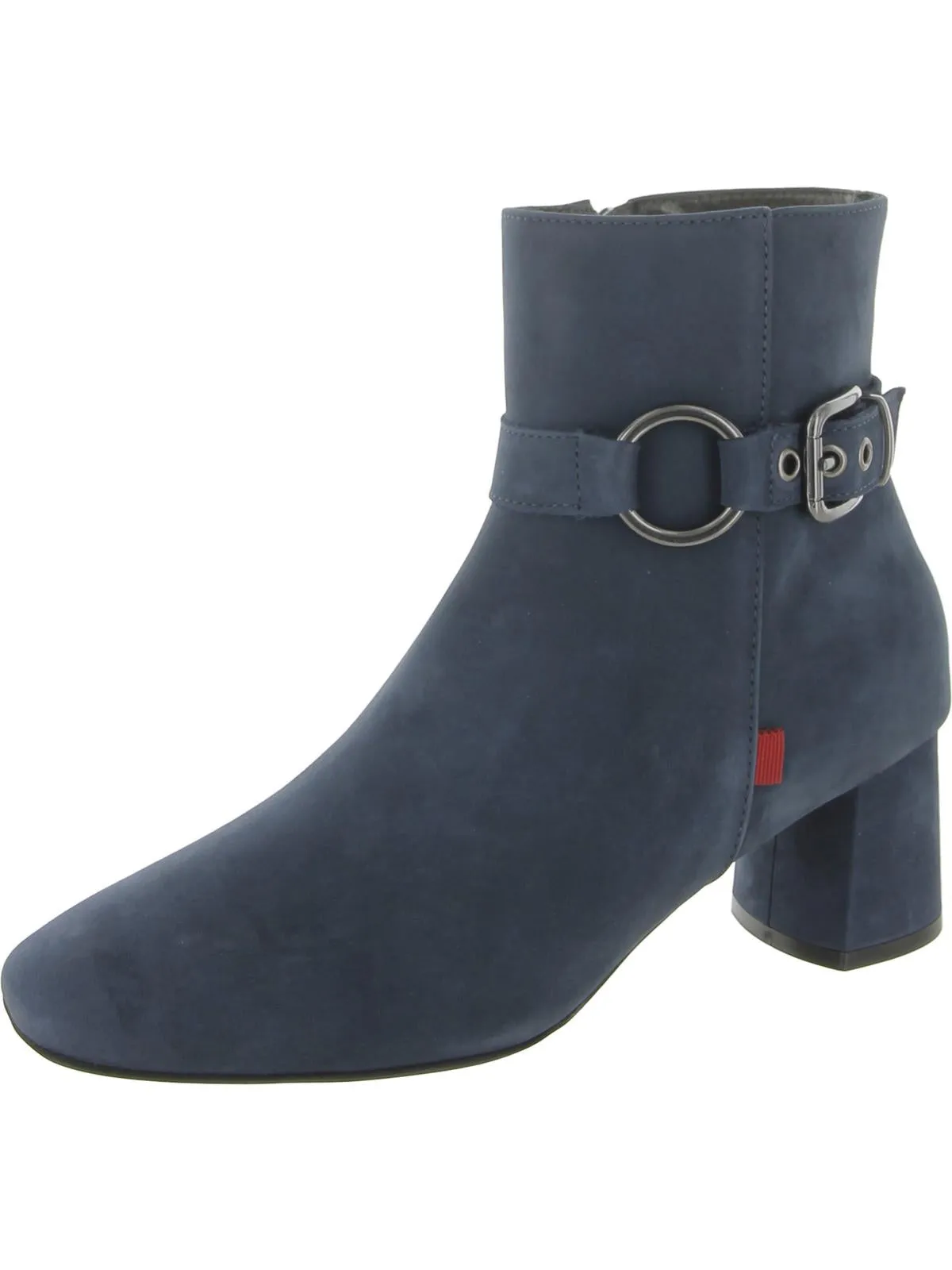Madison Womens Leather Block Heel Ankle Boots
