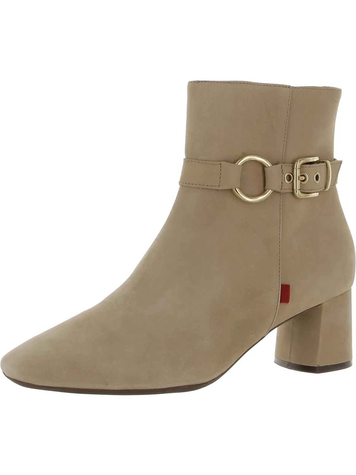 Madison Womens Leather Block Heel Ankle Boots
