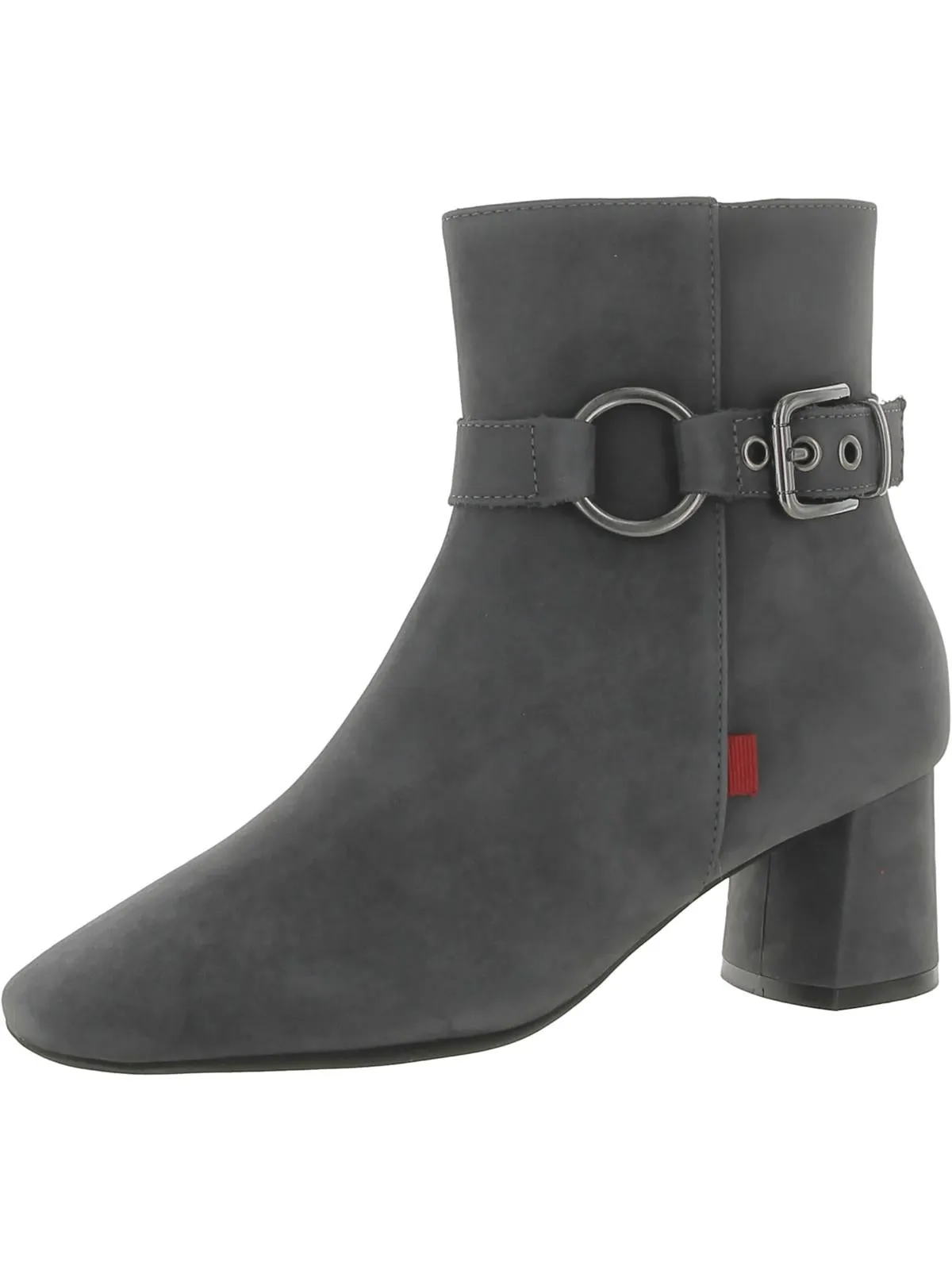 Madison Womens Leather Block Heel Ankle Boots