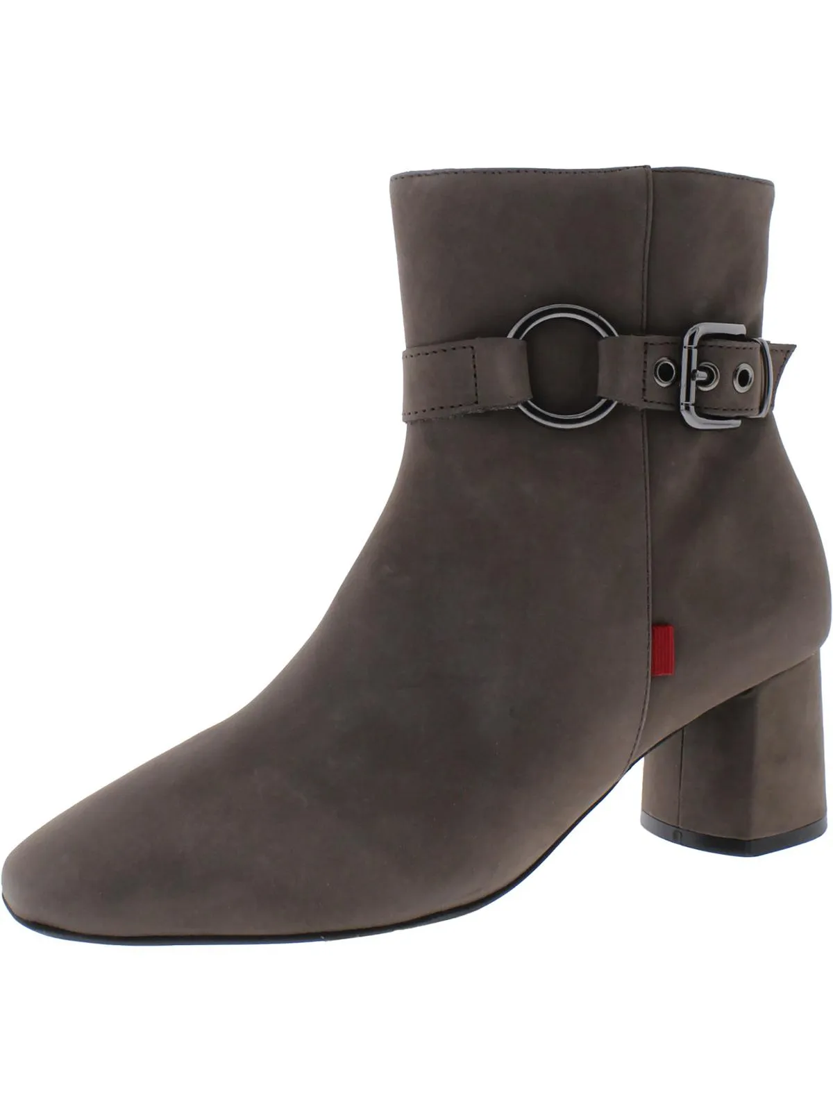 Madison Womens Leather Block Heel Ankle Boots