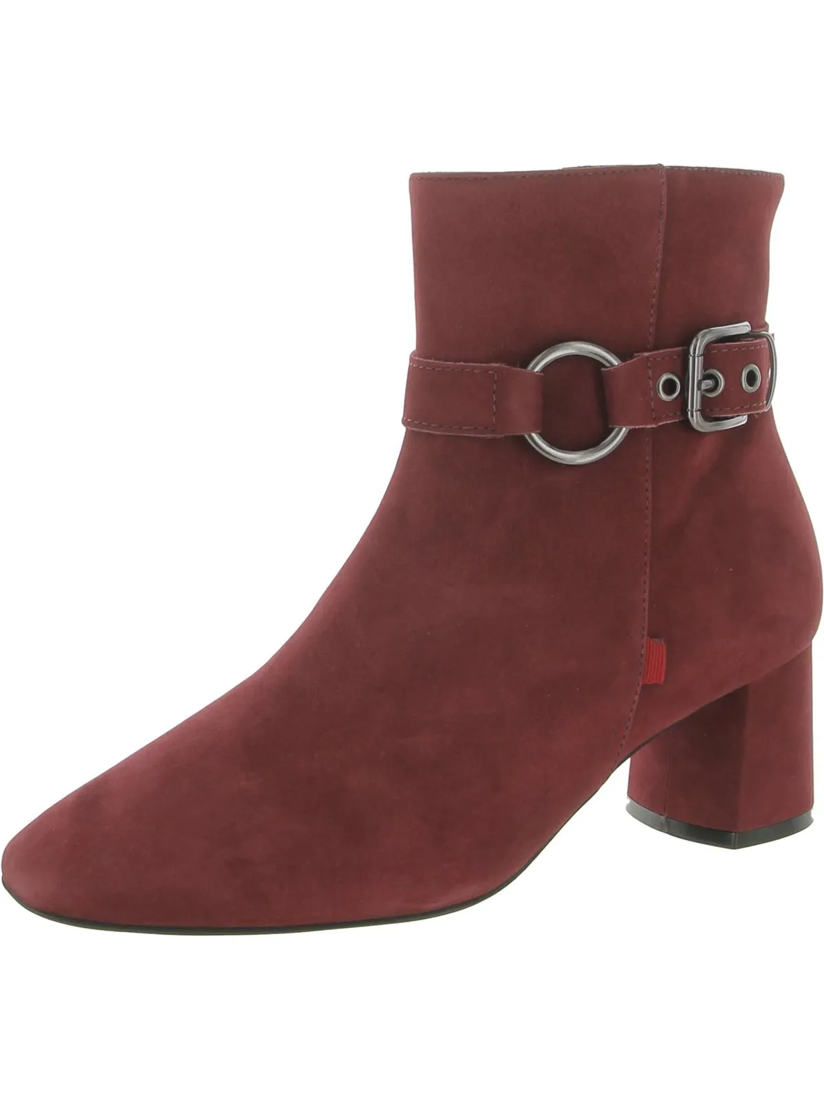 Madison Womens Leather Block Heel Ankle Boots