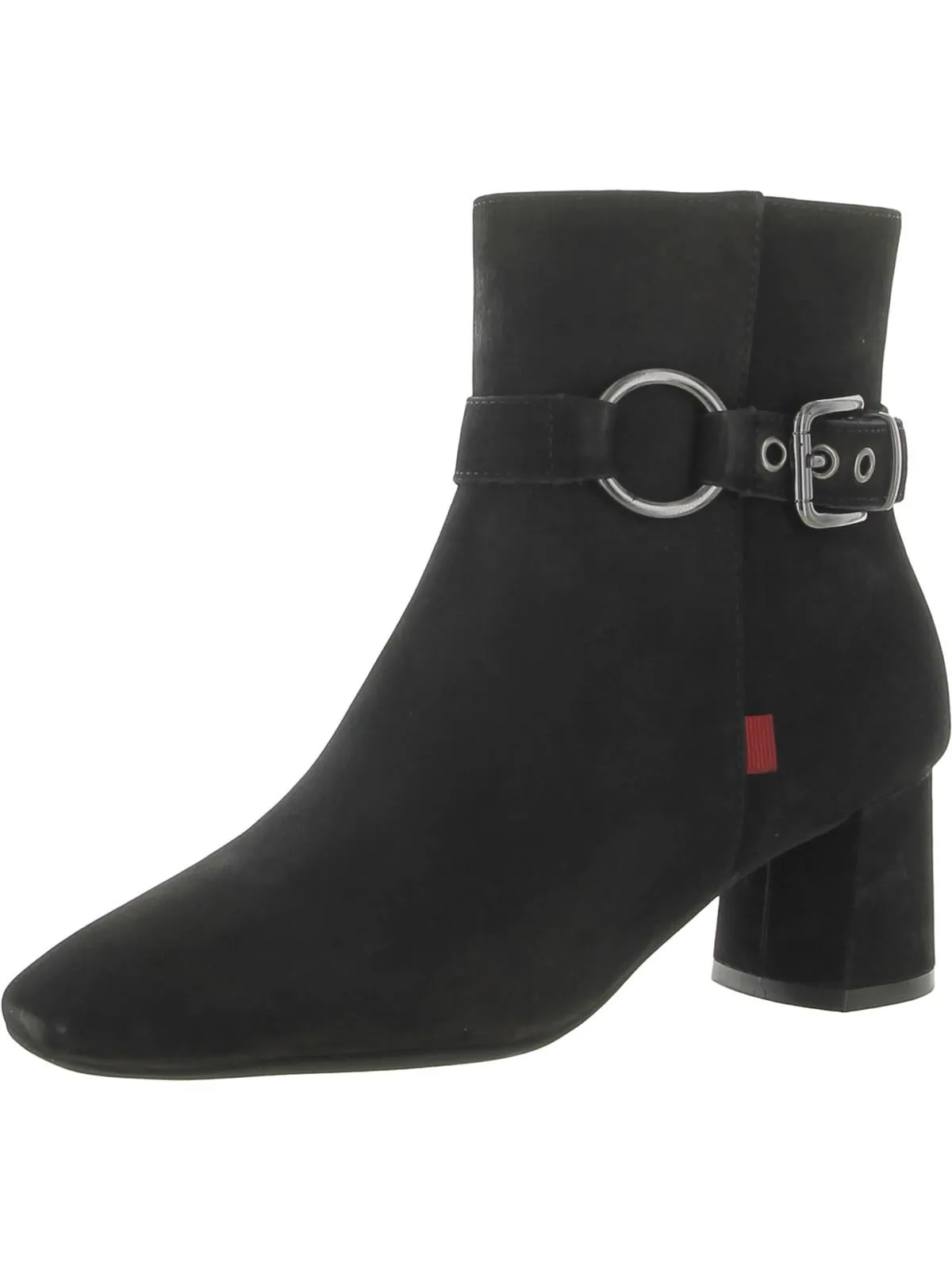 Madison Womens Leather Block Heel Ankle Boots